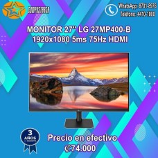 MONITOR 27'' LG 27MP400-B 1920x1080 5ms 75Hz HDMI-VGA