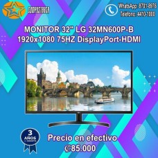 MONITOR 32" LG 32MN600P-B FHD 1920x1080 75Hz DP-HDMI