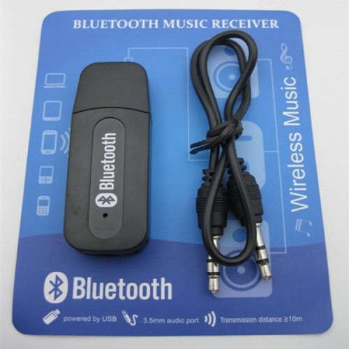  Receptor Bluetooth USB para coche, kit de coche de transmisión  de música, adaptador de audio inalámbrico portátil de 0.138 in cable  auxiliar : Electrónica